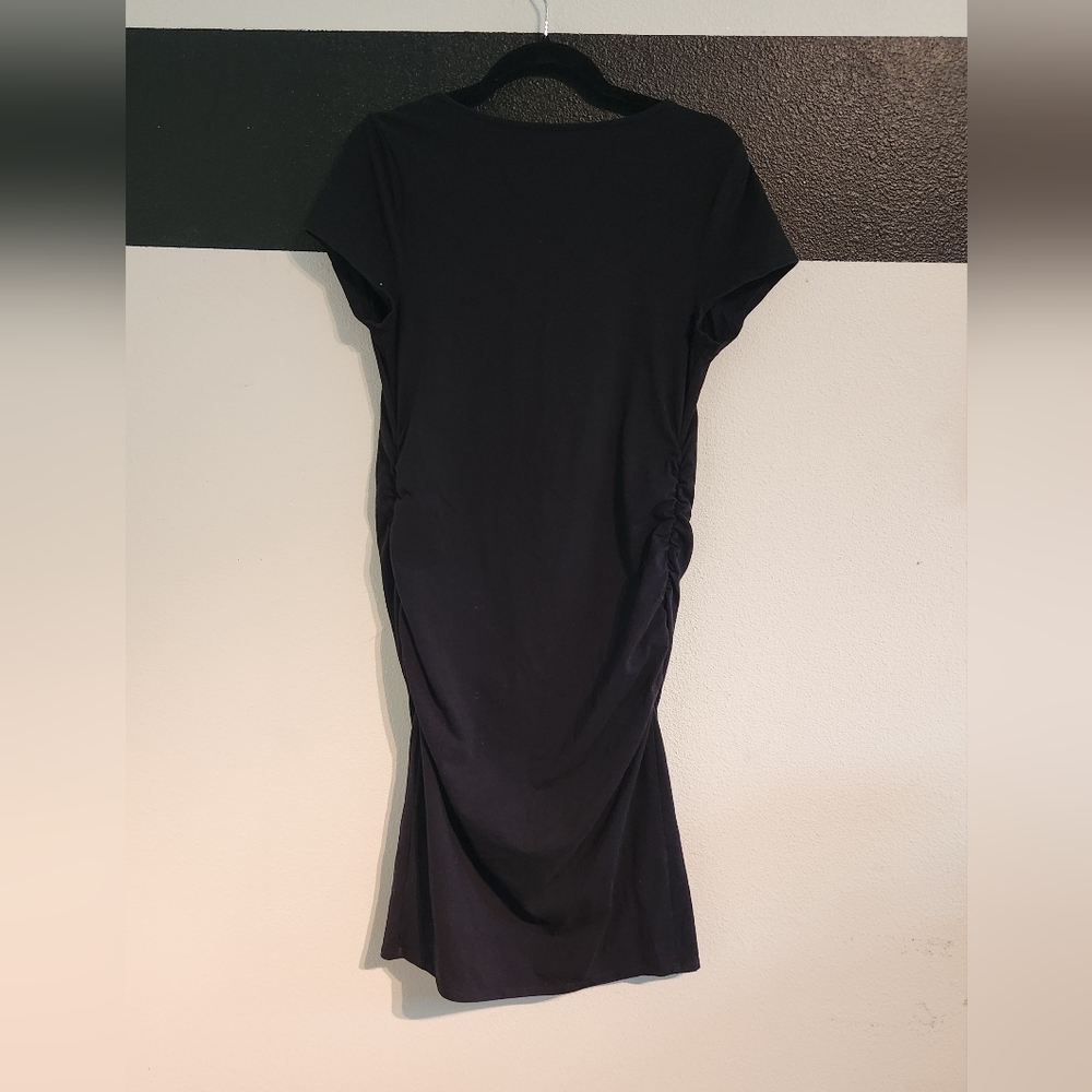 Isabel Maternity by Ingrid & Isabel Classic Black Midi Dress Size Large - Picture 2 of 5